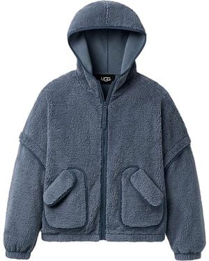 UGG Mariella Fluff Zip Hoodie "Tahoe" 1173191 Thb" - Black