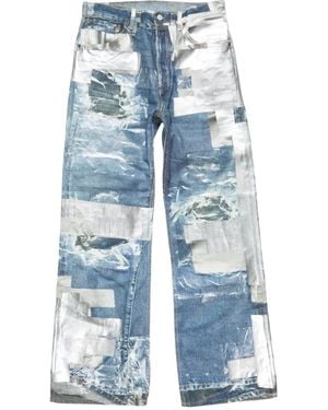 Acne Studios Printed Tape Jeans Bk0756Auz" - Black