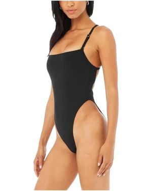 Alo Yoga Thrill Seeking Crisscross Back Bodysuit 13" - Black