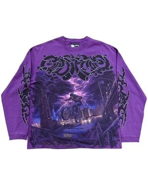 GODSPEED NEW YORK Bmx Long Sleeves T-Shirt "Grape" Gs044" - Purple
