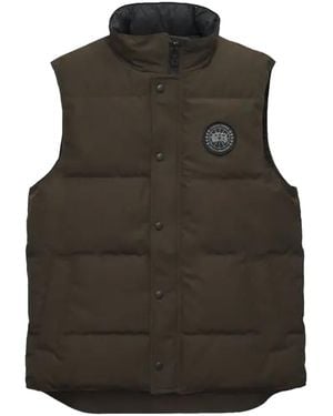 Canada Goose Garson Quilted Vest "Military" 699363403667 Gree" - Black