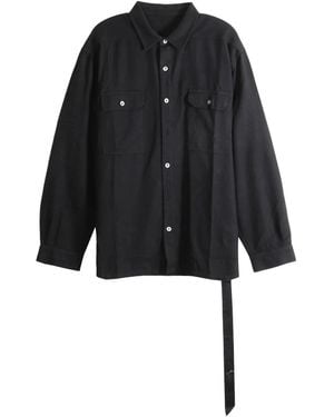 Rick Owens Jumbo Outer Shirt Du02F6297 Cfl 09" - Black