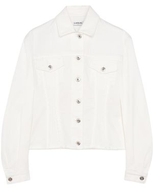 Lanvin Fitted Denim Jacket "Optic" Rw Ja0135 D011 A23 01" - Black