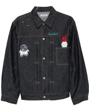 Undercover Oversized Embroidered Blouson Up1F4206" - Black