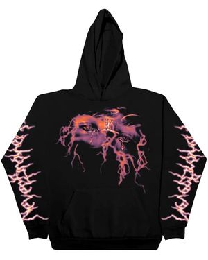 Vlone(GOAT) Never Broke Again Eyes Hoodie Vnbaehb" - Black