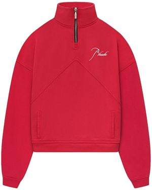 Rhude Quarter Zip Jumper Rhss24Tt13167278" - Red