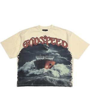GODSPEED NEW YORK Sea Sick T-Shirt "Bone" Gs718" - Black