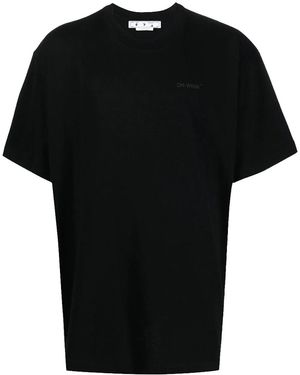 Off-White c/o Virgil Abloh Diag Tab Over Short-Sleeve T-Shirt Omaa038C99Jer0041010" - Black