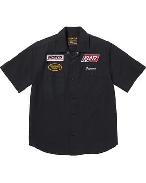 Supreme Vanson Leathers S/S Work Shirt "Fw25 - Black