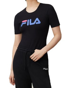 Fila Daisy High Cut Body Suit "Peacoat" Lw017329 410" - Black