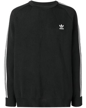adidas Originals 3 Stripes Knit Crew Dh5754" - Black