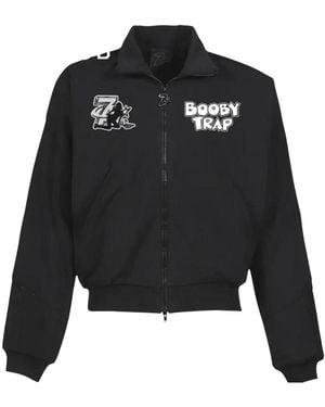 Triple Sevens Booby Trap Nylon Zip Up Jacket Ts7025" - Black