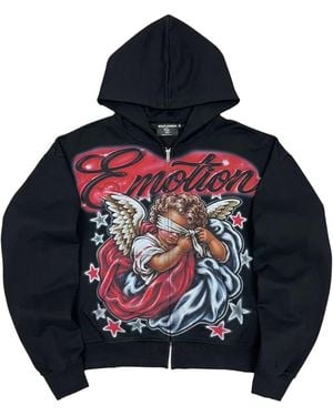 Mixed Emotions Unveiled Hoodie Mixe115" - Black