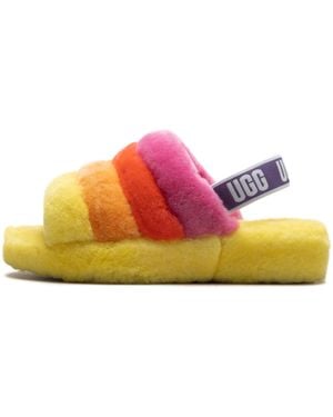 UGG Fluff Yeah Slide "Pride" 1112686 Pryw" - Black