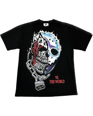 Warren Lotas Chrome Sports Mask Friday The 13Th Inspired T-Shirt Wl093" - Black
