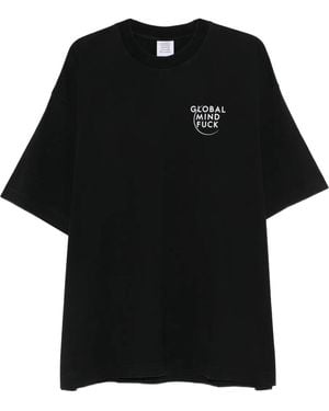Vetements Global Mf T-Shirt Me76Tr225B Blac" - Black