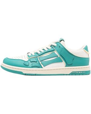 Amiri Collegiate Skel Low Top Trainers "Sea Amfosr1030 451" - Blue
