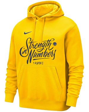 Nike Nba Gsw Playoffs Bound Team Mantra Hoody M31314" - Yellow