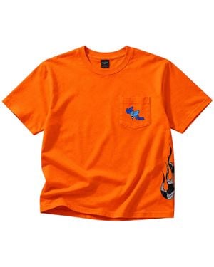 ANTI PROMO Matty Boy Flame T-Shirt Mb39" - Orange