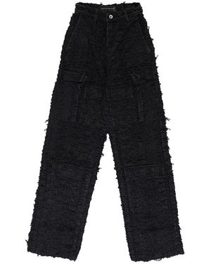 Who Decides War Husk Wide Leg Trousers 1120740002Ss24" - Black