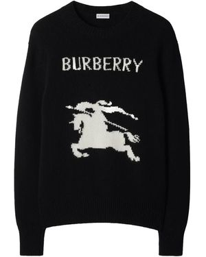 Burberry Ekd Wool Cashmere Knit Jumper 8101952" - Black