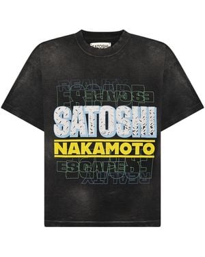 Satoshi Nakamoto Escape Reality T-Shirt Sat046" - Black