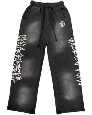 HELLSTAR Stars Shine Graffiti Joggers "Ss26 - Black