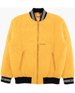Palace Q-Bomber Quilted Bomber Jacket - Yellow