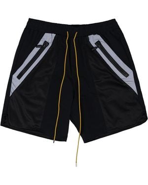 Rhude Bullet Zip Shorts Rhdmbtm0245 Blk" - Black