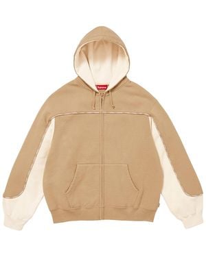 Supreme Piping Zip Up Hooded Sweatshirt Su28693" - Black