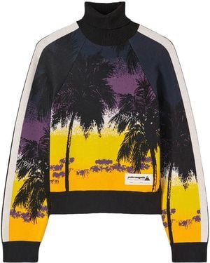 Palm Angels Sunset Turtleneck Jumper Pwhf021S23Kni0013710" - Black