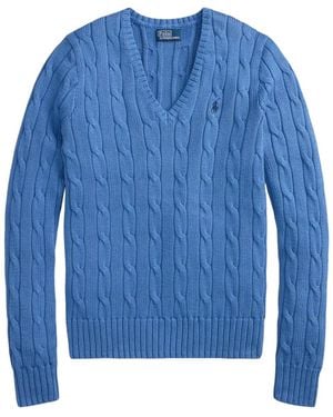 Polo Ralph Lauren Pima Cotton Julianna Sweatshirt "Nimes" 211971870512" - Blue