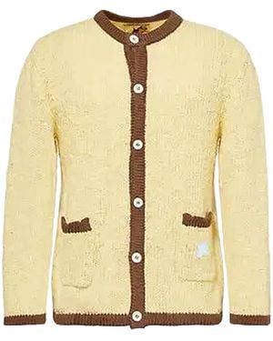 GOLF le FLEUR Crewneck Cardigan "Honey" 1023Hny" - Black