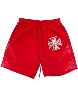 Mixed Emotions Classic Nylon Shorts Mixe052" - Red