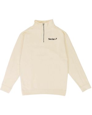Sinclair Quarter Zip Sweatshirt "Cream" Quarter Zip Crm" - Black