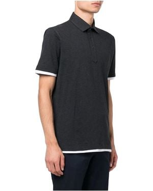 Brunello Cucinelli Cotton Polo Shirt "Coal" Brun2267" - Black