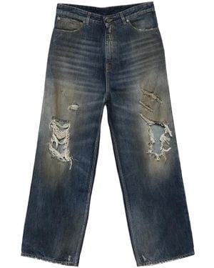 Vetements Trashed Jeans "Washed Out" Me76Dp072D Wash" - Black