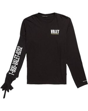 PROJECT G/R Valet Parking Long Sleeve Shirt Pg25Ssmt02Bka11" - Black
