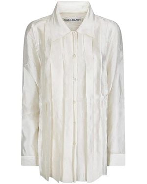 Our Legacy Tuxedo Every Shirt "Moonlit Pearl" W4262Emp" - Black