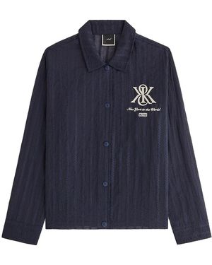 Kith Kieran Crest Coaches Jacket Khw010201 413" - Blue