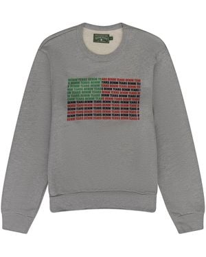 DENIM TEARS Logo Flag Crewneck Dt789" - Black