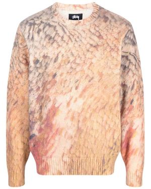 Stussy Wings Print Sweater - Pink