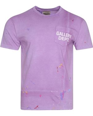 GALLERY DEPT. Paint Splatter Logo T-Shirt K5Y4R6Wk" - Purple