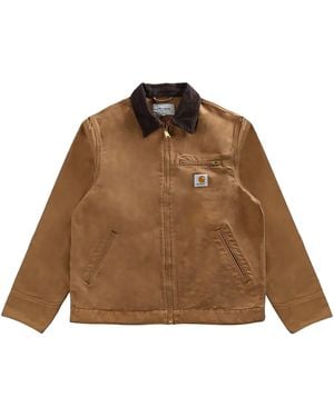 Carhartt Detroit Jacket "Hamilton Tobacco Rigid" I033112 00S02" - Brown
