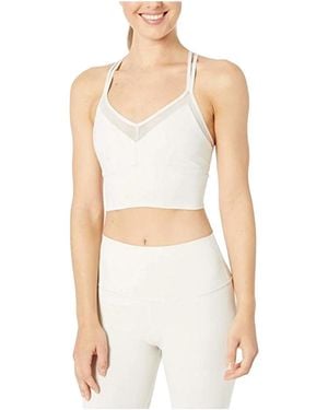 Alo Yoga Sneak Long Sports Bra "Bone" 29" - Black