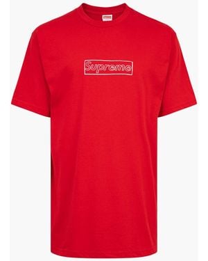Supreme Kaws Chalk Logo T-Shirt "Ss21" Su10622" - Red