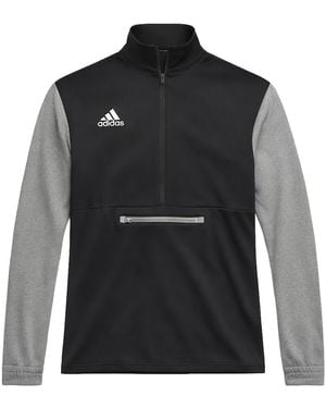 adidas Team Issue 1/4 Zip Pullover Hi3068" - Black