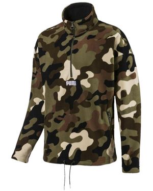 PUMA Wild Pack Polar Fleece Aop (forest Night) Fleece - Black