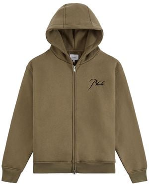 Rhude Classique Zip Up Hoodie "Moss Rhps26Ho090126013" - Green