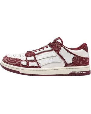 Amiri Bandana Skeletoneton Low Top "Burgundy Amfosr1058 652" - Black